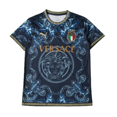 a blue jersey with a lion head on it