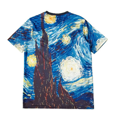 a t - shirt with a painting of a starry night