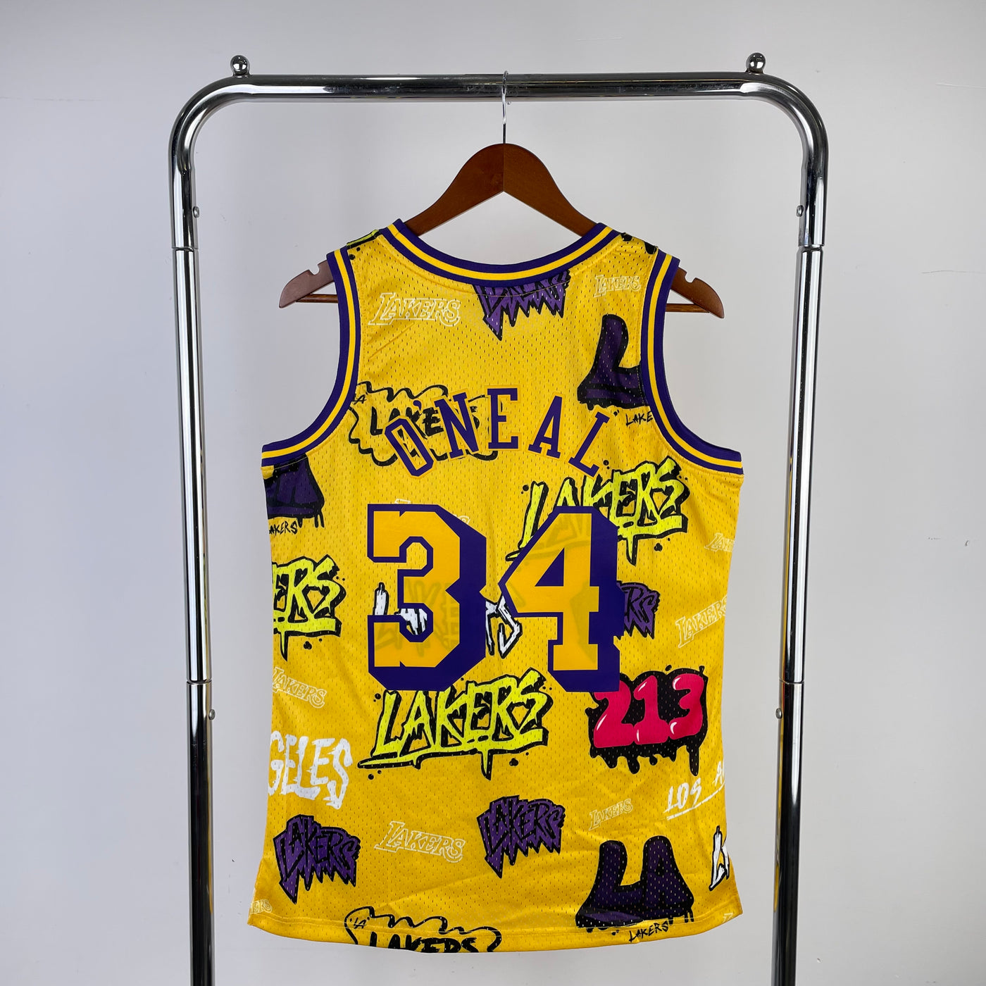 Lakers 1996/97 ONEAL #34 Yellow Retro NBA Jersey