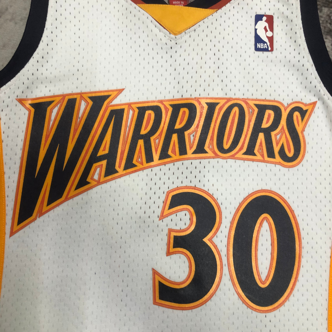 Warriors 2007/08 CURRY #30 Retro White NBA Jersey