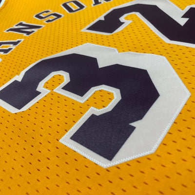 Lakers 1984/85 JOHNSON #32 Retro Yellow NBA Jersey