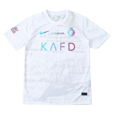 a white shirt with the name kafd printed on it