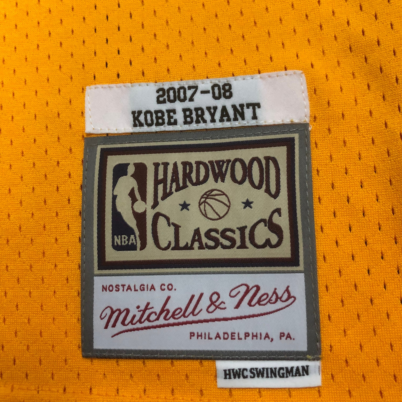 Lakers 2007/08 BRYANT #24 Retro Yellow NBA Jersey