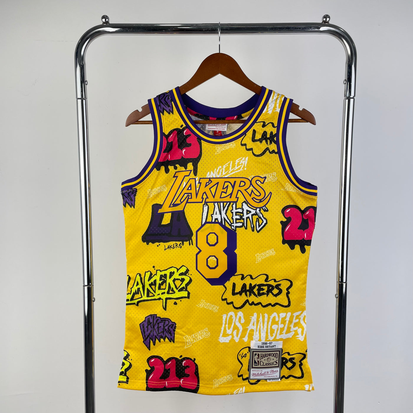 Lakers 1996/97 BRYANT #8 Yellow Retro NBA Jersey