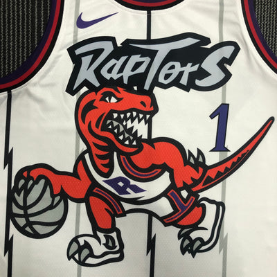 Toronto Raptors McGRADY #1 Retro White NBA Jersey