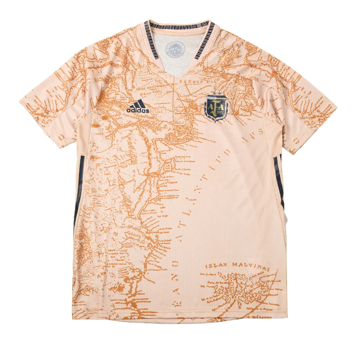 a women's soccer jersey with a map on it