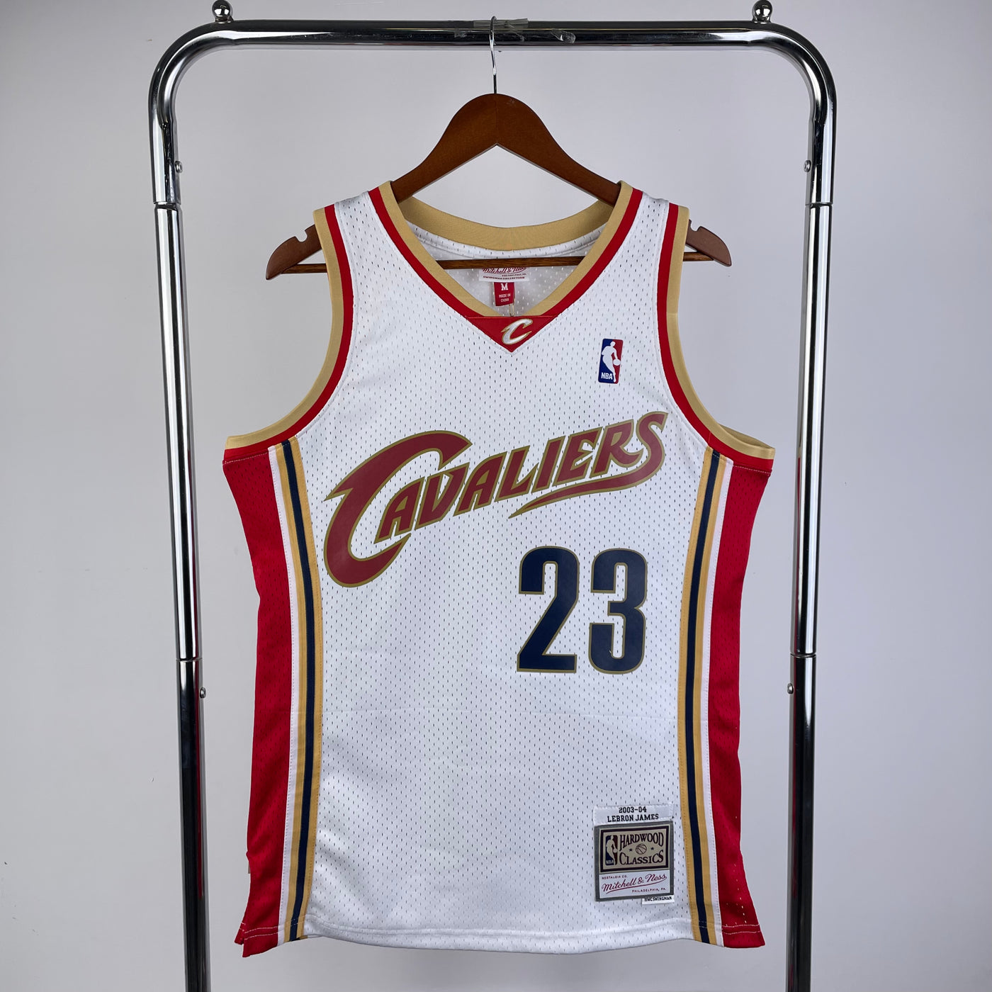 Cleveland 2003/04 JAMES #23 Retro White NBA Jersey