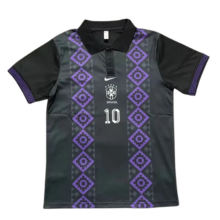 a black and purple soccer jersey with the number 10 on it