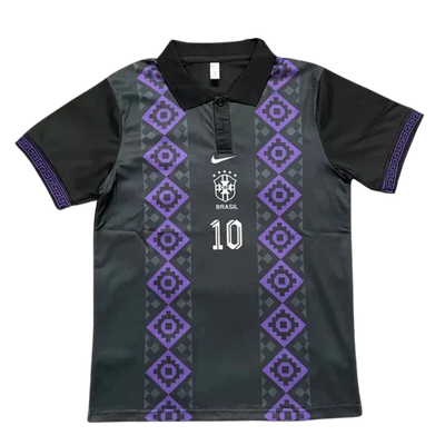 a black and purple soccer jersey with the number 10 on it