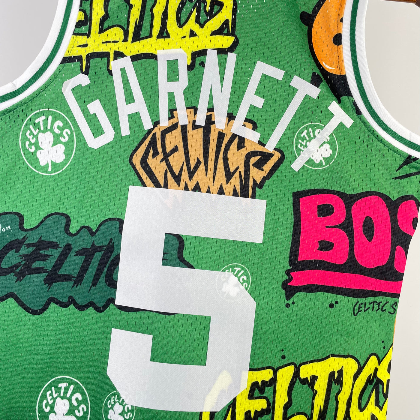 Celtics 2007/08 GARNETT #5 Green Retro NBA Jersey