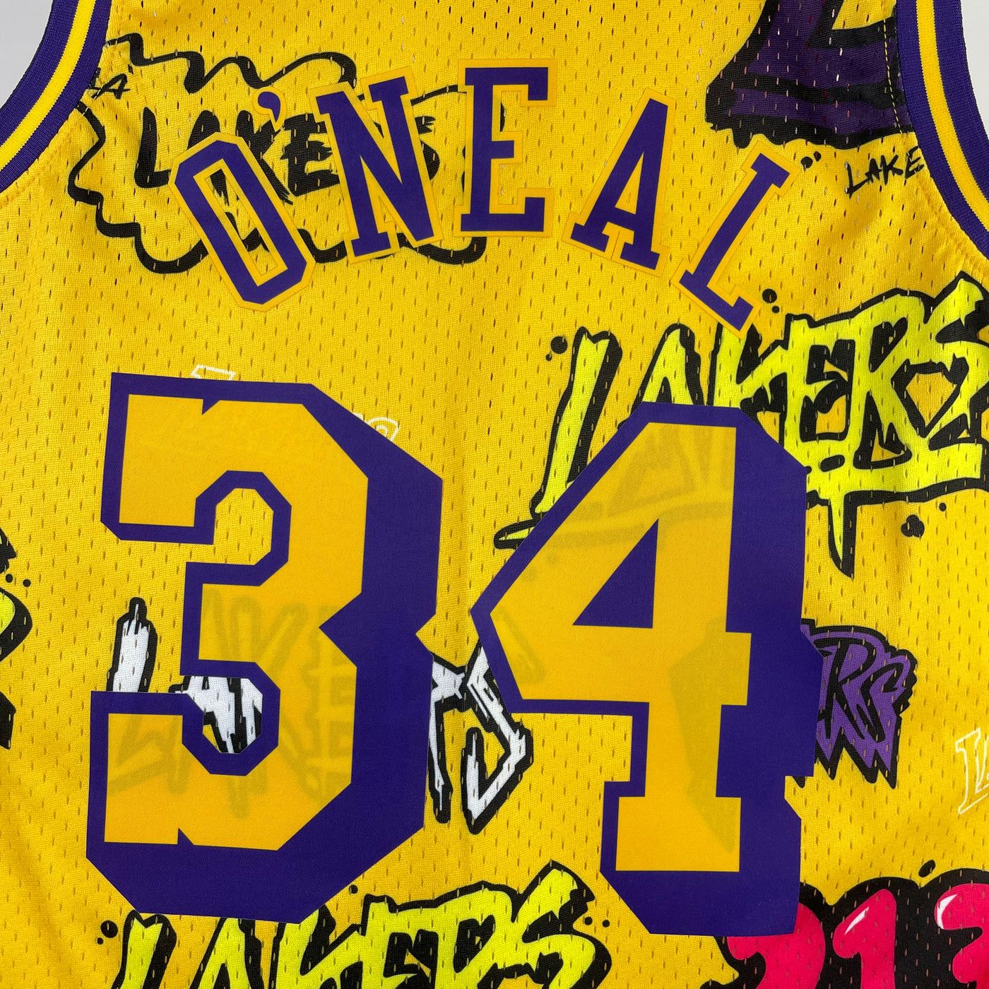 Lakers 1996/97 ONEAL #34 Yellow Retro NBA Jersey