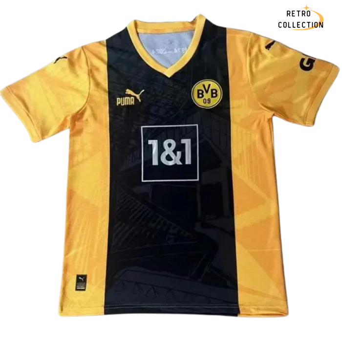 a black and yellow soccer jersey with the number 18 on it