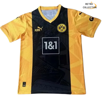 a black and yellow soccer jersey with the number 18 on it