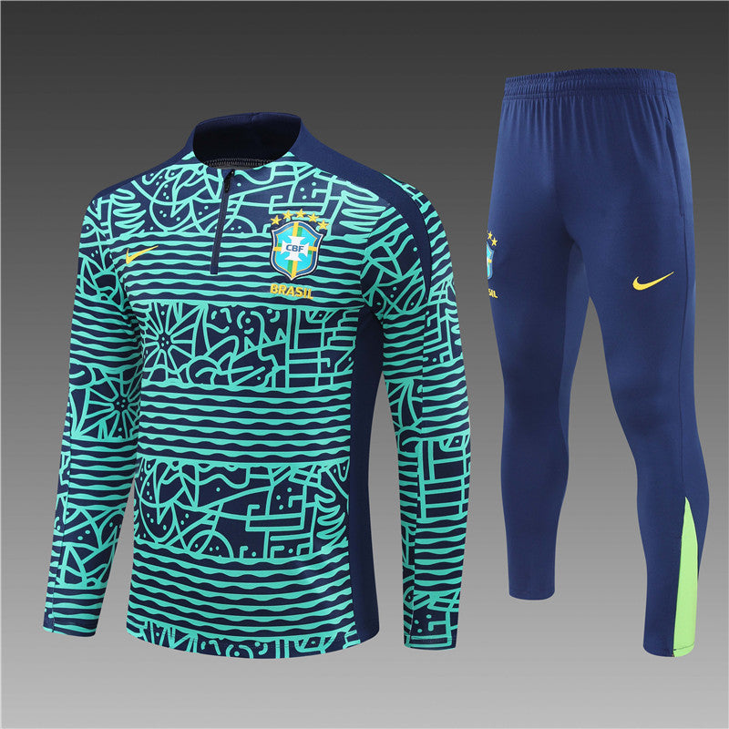 a soccer uniform with a blue and yellow design