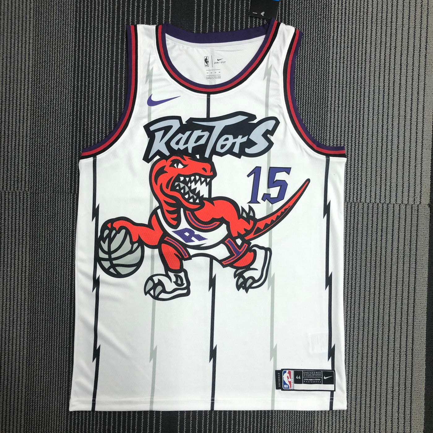 Toronto Raptors CARTER #15 Retro White NBA Jersey